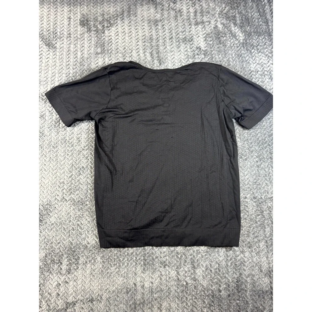 Nike Dri Fit‎ T Shirt Womens Extra Large Black Round Neck Seamless Mesh Running